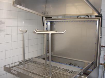 Problemstellung: Aus dem Küchenbereich abgewandeltes Reinigungssystem für Pressluftatmer und deren Lungenautomaten und Atemluftflaschen.