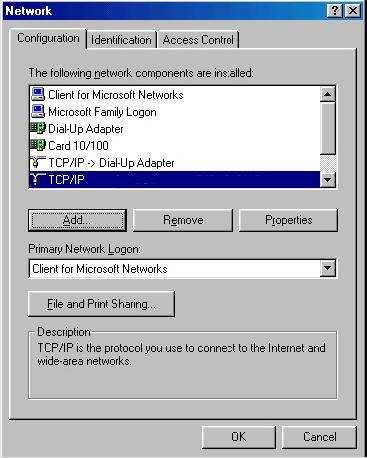 6. Konfigurieren Sie Ihren PC Windows 95/98/ME Schritt 1.