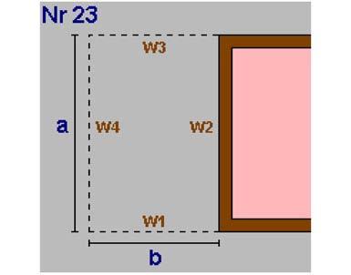 Geometrieausdruck OG Rücksprung über die ganze Seite a = 13,0 b = 6,85 lichte Raumhöhe =,40 + obere Decke: 0,6 => 3,0m BGF -90,4m² BRI -7,98m³ Wand W1-0,68m² AW01 Außenwand Wand W 39,85m² AW01 Wand