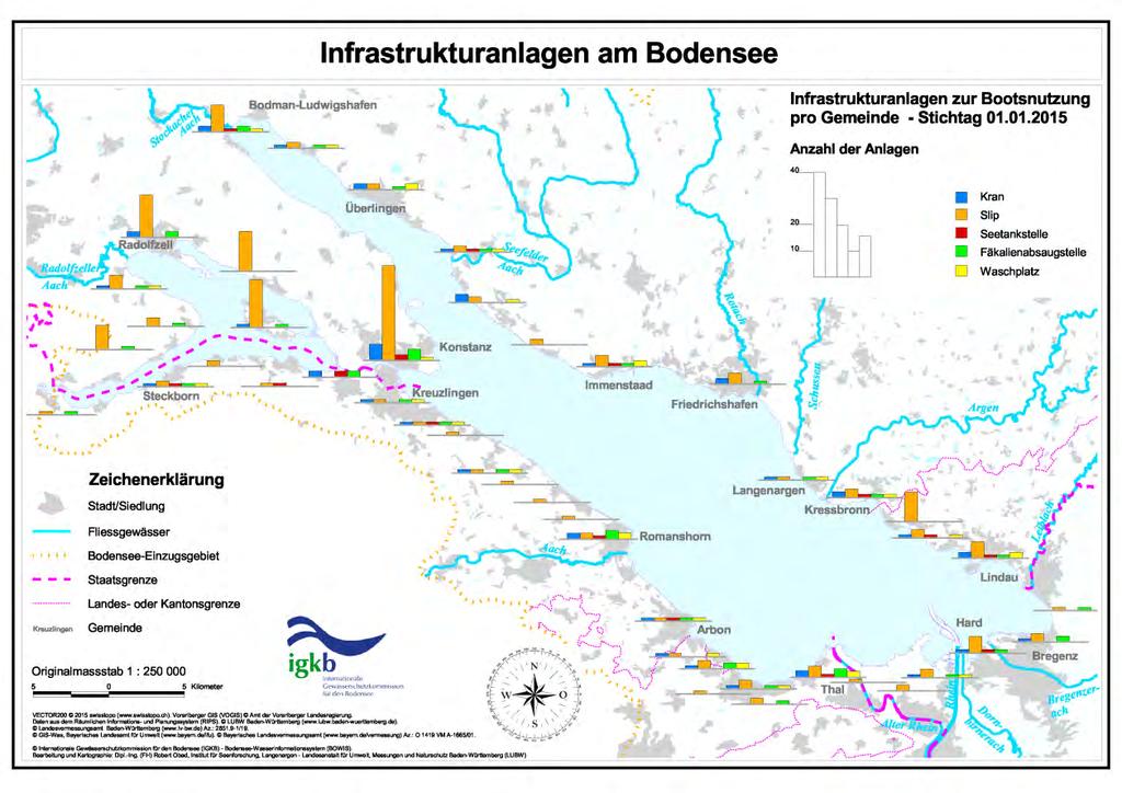 20: Infrastrukturanlagen im Bodensee 2015.