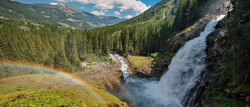 Die Umbal Wasserfälle im Osttiroler Virgental sind ein Naturerlebnis besonderer Art. Die Krimmler Wasserfälle gehören zu den eindrucksvollsten und höchsten Wasserfällen Europas.