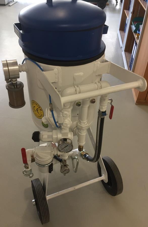 Fein-Strahlgerät 40 Liter 40 Liter Tank Einfüllsieb Druckregler Wasser