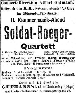 Programm: Haydn, Brüll, Goldmark. Solist: Ignaz Brüll, Klavier.