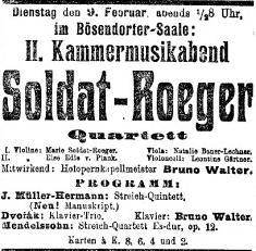 2. Konzert am 9. Februar 1909: Neue Freie Presse (Wien), 7. Februar 1909, S. 39.