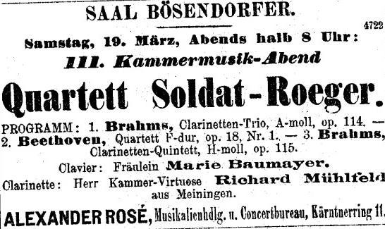 März 1898: [Graz, am 4. Mai 1898: Brahms Gedenkkonzert] Neue Freie Presse (Wien), 13. März 1899, S.
