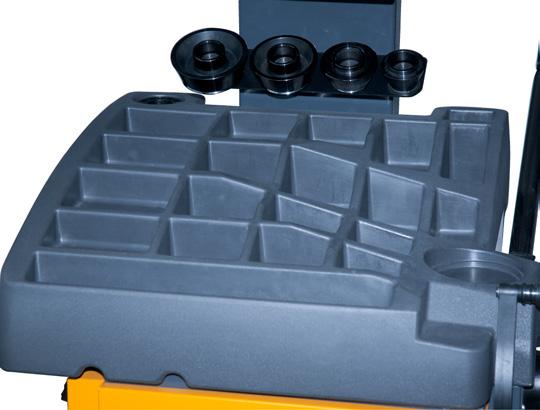 S 63E - S 65E WEIGHT TRAY Appealing design and shapes designed to allow maximum access to inside the wheel.