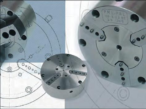 Mit dem Standard-PML-Drehfutter können je nach Futter-ø Werkstücke von ø 5-220 mm gespannt werden. Der Standard-Backenhub ist in der Regel 1.2 mm.