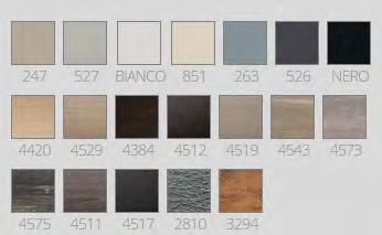 Epaisseur 10mm ou 12mm Kern Farben / couleur coeur: weiss/blanc: BIANCO schwarz/noir : NERO, 526, BIANCO, 851, 263, 247, 527, 3294, 2810 braun/marron: 4420, 4384, 4529, 4512, 4519, 4543, 4573,