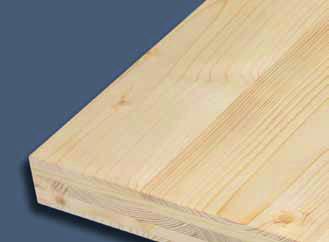 Einschicht- Nadelholzplatten Einschichtige Massivholzplatten (Leimholzplatten) von TILLY bestehen aus durchgehenden, jeweils zur Längsseite parallellaufenden, massiven Stäben der