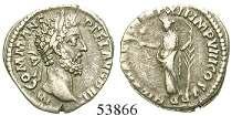 seltener Typ, eindrucksvolles Portrait. ss-vz/ss 400,- Lucius Verus, 161-169 Denar 164-165, Rom. 3,19 g. Kopf r.