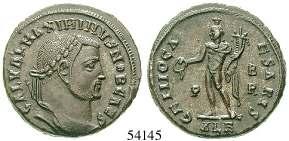 selten in dieser Erhaltung, schöne irisierende Tönung. vz 990,- Galerius, 305-311 AE-Follis 24 mm 308-310, Alexandria.