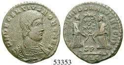 vz 280,- 53354 53353 Decentius, 351-353 Bronze 22 mm 351-353, Lyon. 3,55 g. Gepanzerte Büste r.