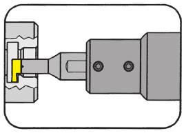 A Einstechen (innen) Grooving (internal) Bohrstangen-Aufnahme Adaptor for boring bars 001C für zylindrische Schäfte mit durchgehender
