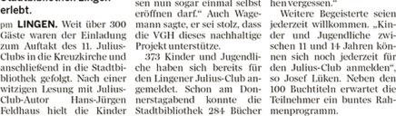 2017 - Lingener Tagespost) Julius-Club Der