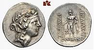 Demetrios Poliorketes, 306-283 v. Chr. AR- Tetradrachme, 289/288 v. Chr., Amphipolis; 16.86 g. Kopf r. mit Diadem und Stierhorn//Poseidon steht l. mit Dreizack, Fuß auf Felsen. Newell 124.