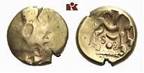 2 REGINI UND ATREBATES. Verica, 10-40. AR-Unit; 1.24 g. COM F zwischen zwei Mondsicheln und vier Punktringen//Eber r. Rudd, Ancient British Coins 1220; van Arsdell 470-1.