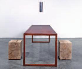 rusted steel, oiled table surface with