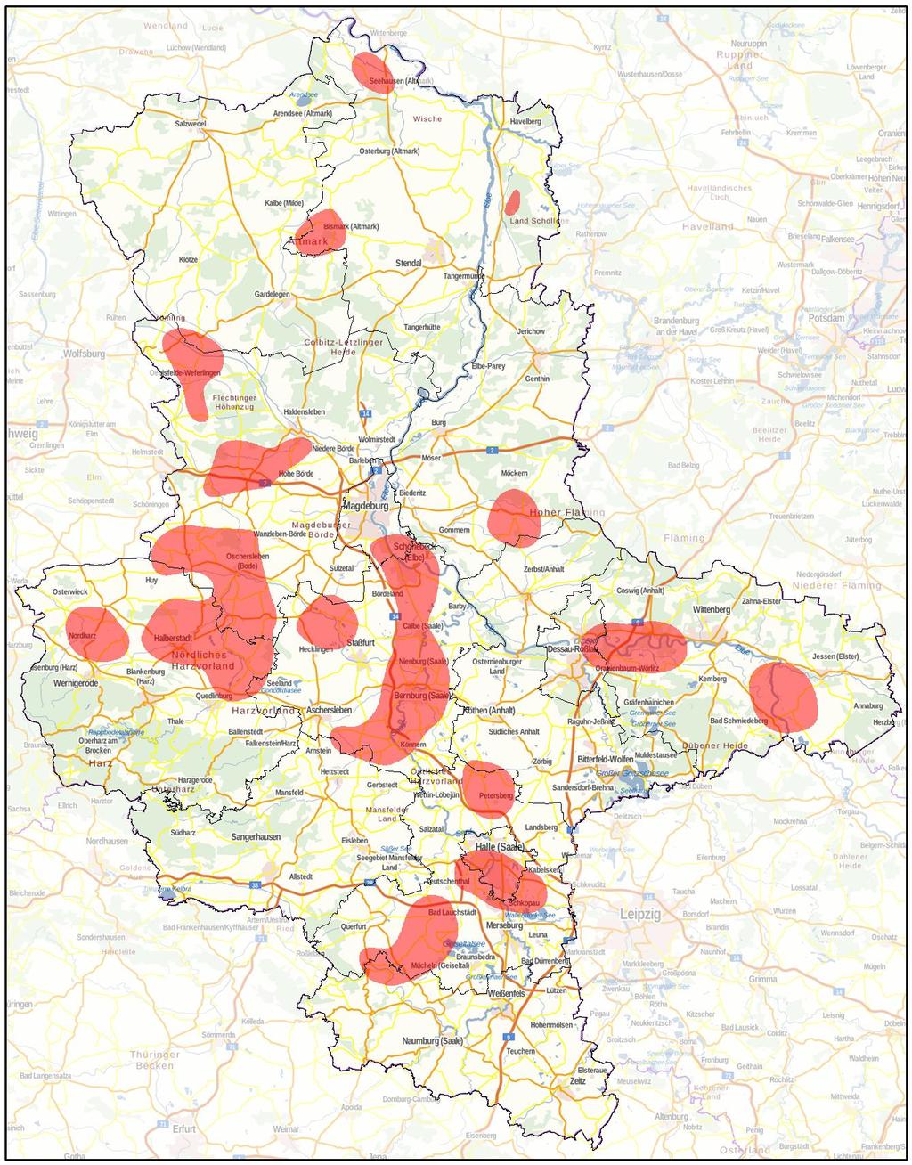 Anlage 7 - Dichtezentren des Rotmilans in