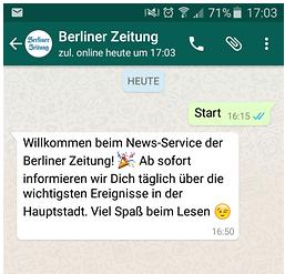 WhatsApp Beispiel: Nürnberger