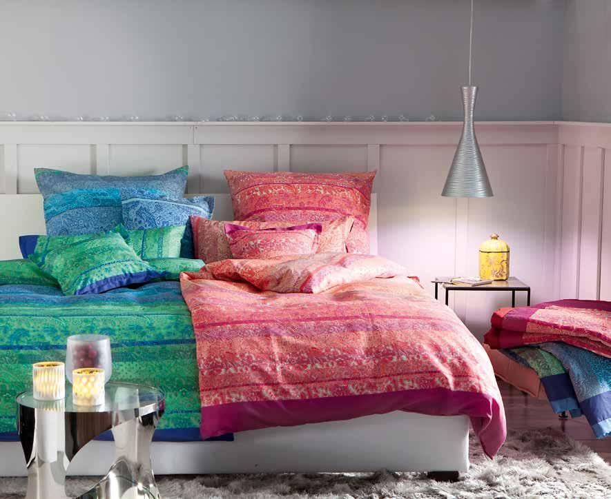 >Satin-Bettwäsche Feinstes Gewebe für ein wunderbares Hautgefühl, farbenprächtiges Muster bringt Abwechslung in jedes Schlafzimmer.
