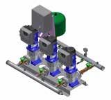 ,00 Lowara GTB Druckerhöhungsanlage mit drei SV-Pumpen Daten pro Pumpe wie oben Drehzahlgeregelte Dreipumpenanlage esm-drive, Anschlüsse R GTB 0 ESM SVE0F00 DEB0EN00 x 0, IE / IES 0,.