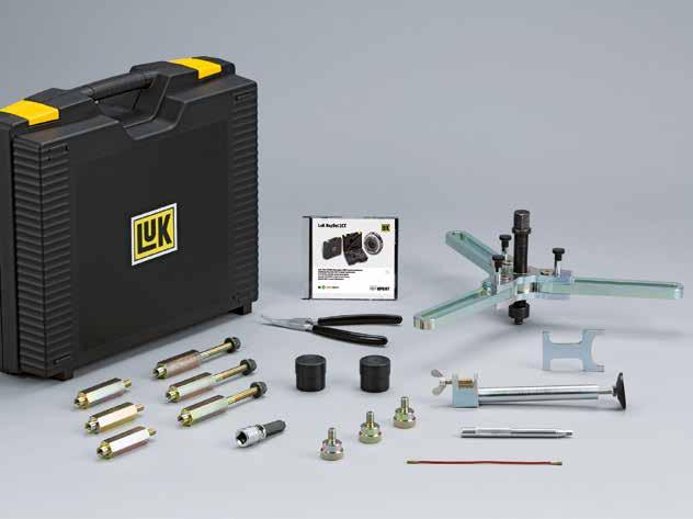 3 Beschreibung und Lieferumfang der LuK Spezialwerkzeuge 3.1 Basis-Werkzeugsatz Der Basis-Werkzeugsatz (Art.-Nr. 400 0418 10) stellt die Grundlage des modularen Werkzeugsystems dar.