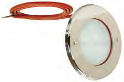 Silikonkabel 2 x 6 mm² (2,5 m) für Nische 01409/01410/01410E, 01411010 detto, jedoch ohne Kabel (4130121) 01411EW Scheinwerfer-Einsatz Rg5, Blende KS weiss (4130990) Lampe 300 W / 12 V, Blende D 270