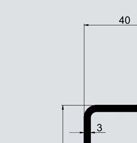 PVC-Leiste grau auch mit integrierter Dichtlippe (siehe Abb.).