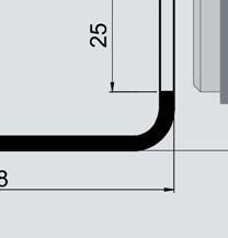 lichtes Maß passend für Profil grau mit grau 27 mm 1.100 D, ISO-SL, 1.
