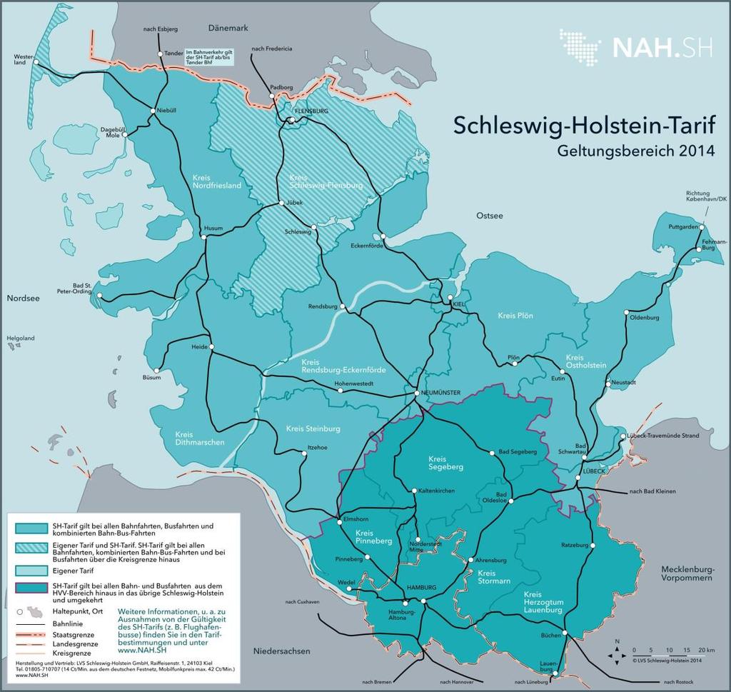 Der SH-Tarif in Schleswig-Holstein und Hamburg Der SH-Tarif gilt in Schleswig-Holstein und Hamburg.