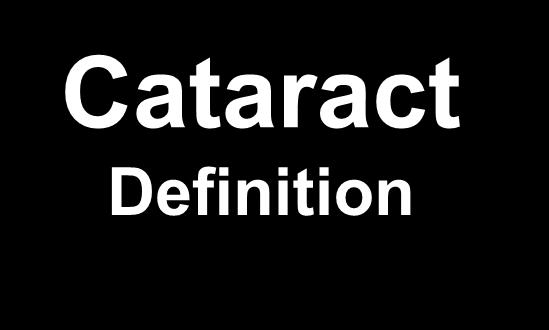 Katarakt (Grauer Star): Cataract Definition Alle
