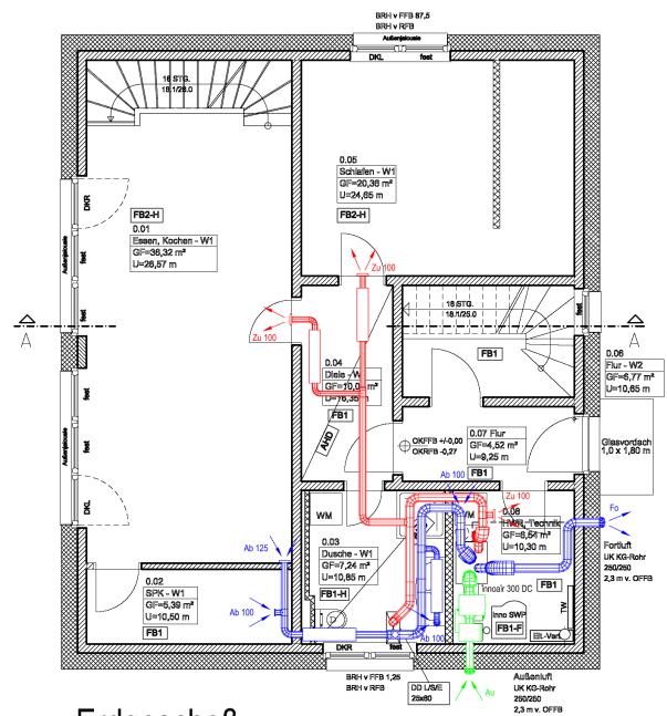 Luftverteilsystem Geeignet zur Verlegung: - in abgehängten Decken oder mit einzeln verkleideten Rohren (Koffer) - in Vorwänden, Leichtbauwänden - auf Dachböden und im Kellergeschoss Material: -