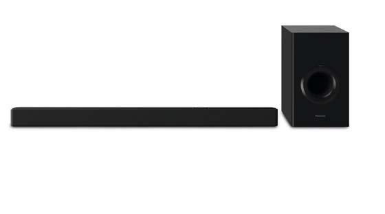 1 Soundbar System mit kabellosem Subwoofer und 200W (RMS) Ausgangsleistung HDMI-Schnittstelle (mit ARC) und optischer Audio-Eingang für die Verbindung zum TV Dynamische TV Sound Verstärkung dank