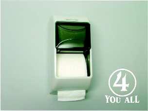 Einzelblatt-Toilettenpapier, aus ABS Kunststoff hellgrau, BHT: 14 x 32 x 12,5 cm, verwendbares Papier: TPN88010