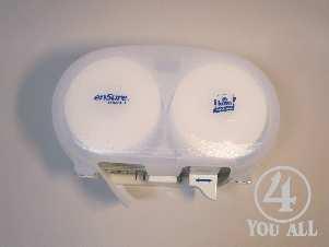 Toilettenpapierspender ensurecompact TPS502225-B für 2 hülsenlose System-Toilettenpapierrollen, kein