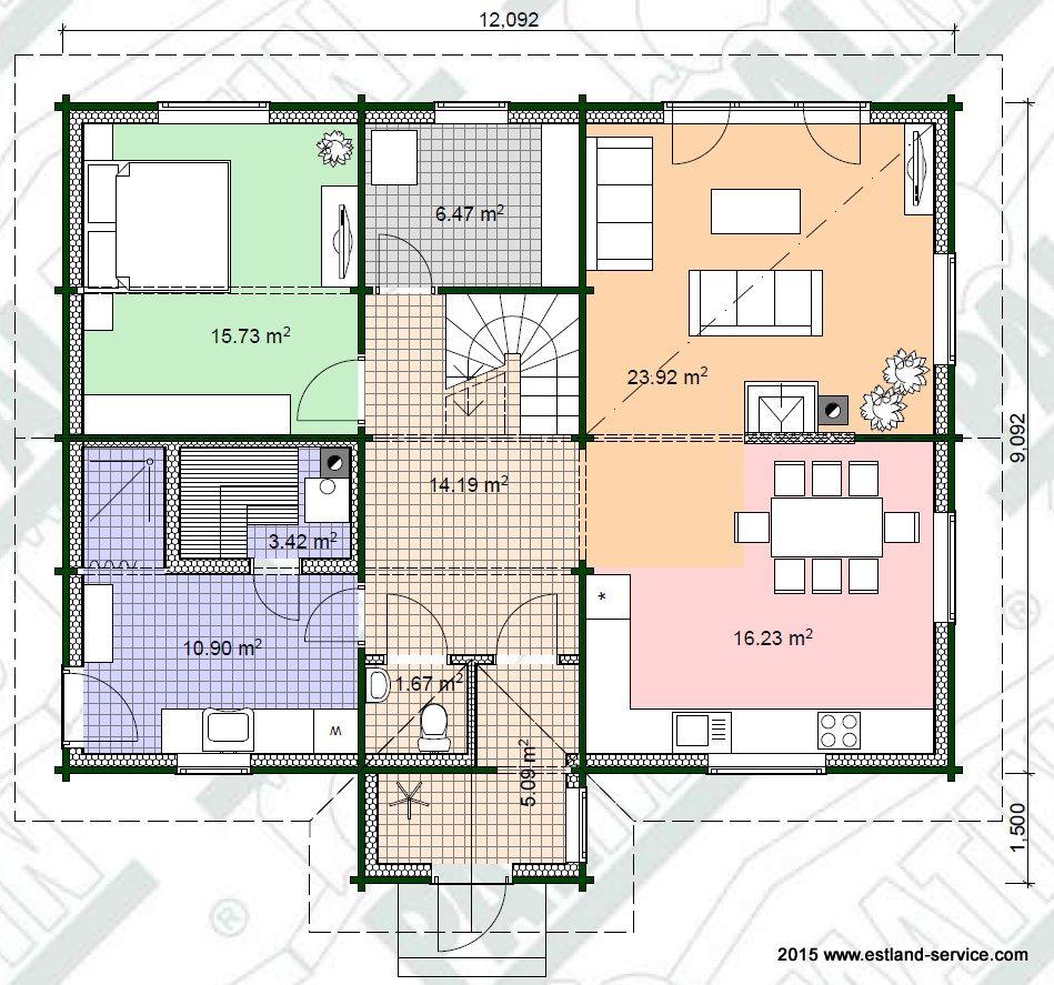 Zweistöckiges Holzhaus Modell Priit 135,7 qm 3 Obergeschoss: Im Obergeschoss gibt es drei weitere, multifunktionale Schlafzimmer,