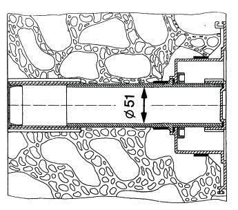 für bis zu 3 Durchführungen möglich Technische Daten Für Mauerstärken 220-300 mm Innendurchmesser 51 mm 2 Gewinde auf der Außenseite Mit Längswasserdichtung inkl.