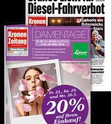 4 Wochen vor Erscheinen Buchbar in: Kronen Zeitung Format: 232 vorne/220 x 300 mm (b x h) - mit Vorfalz!