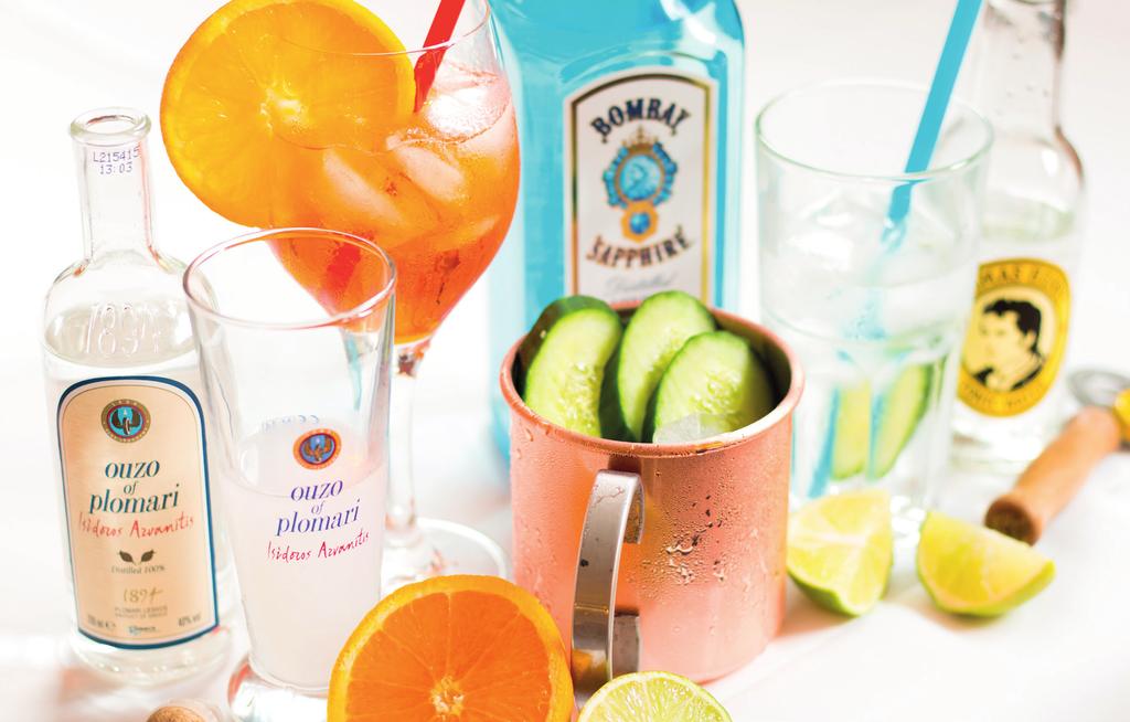 UNSERE COCKTAILS 500 Aperol Spritz 501 Aperol Ginger Spritz 502 Campari Spritz 503 Campari Ginger Spritz 504 Campari Tonic 505 Gin Tonic 5,50 Aperol, Prosecco Der fruchtig-herbe Klassiker mit dem