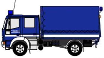 2000m) und Verteiler Verkehrssicherungssatz Sanitätsausstattung Langwerkzeug (Besen, Schaufel) Werkzeugwagen (für kleine Reparaturen) 2x Baby L (tragbare Akkuleuchten) Der MLW 4 mit Ladebordwand