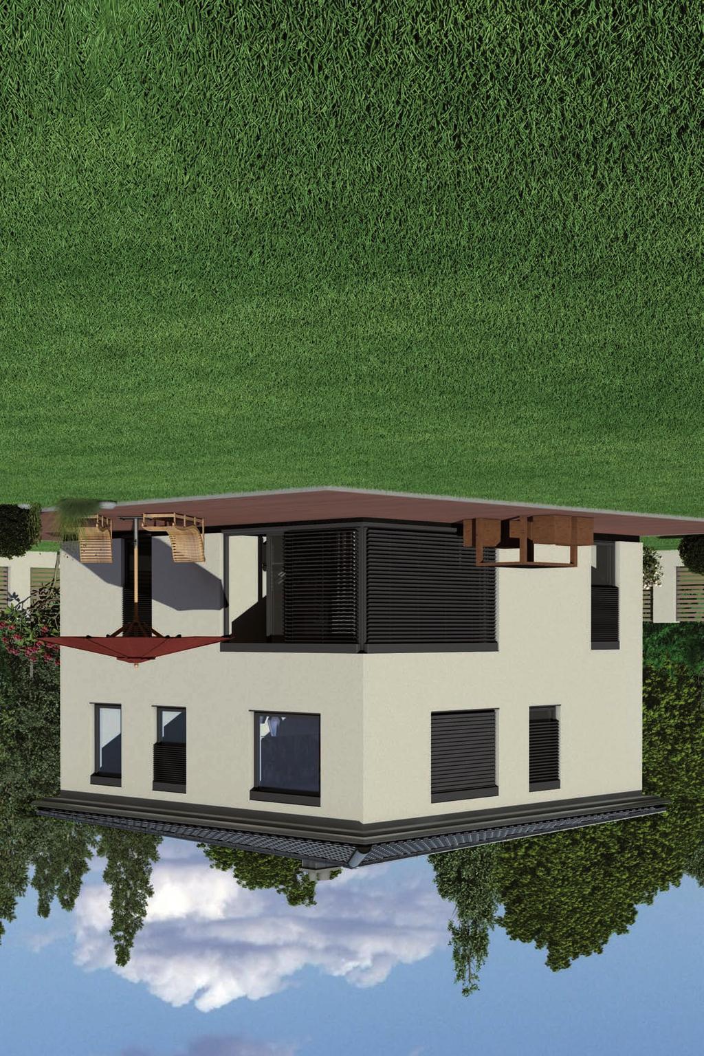 Der Ergoldsbacher E58 RS verbindet moderne Architektur mit den Vorzügen eines Steildaches. Viele Bauherren wünschen sich ein Haus mit einer zeitgemäßen, klaren Form.