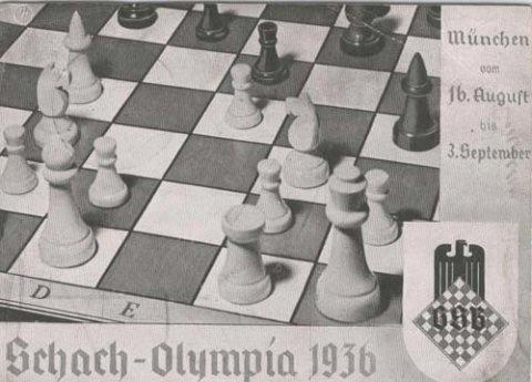 936 CCC 9 Stempeltext Schach-Olympia Anlass Mannschaftswettbewerb im Zusammenhang mit den olympischen