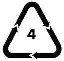 DIN EN ISO 11469 Kennzeichnung von Kunststoffteilen Geschirr, Verpackungsmaterial etc. aus Kunststoff werden überwiegend mit dem Recyclingsymbol (geschlossenes Pfeildreieck) gekennzeichnet.