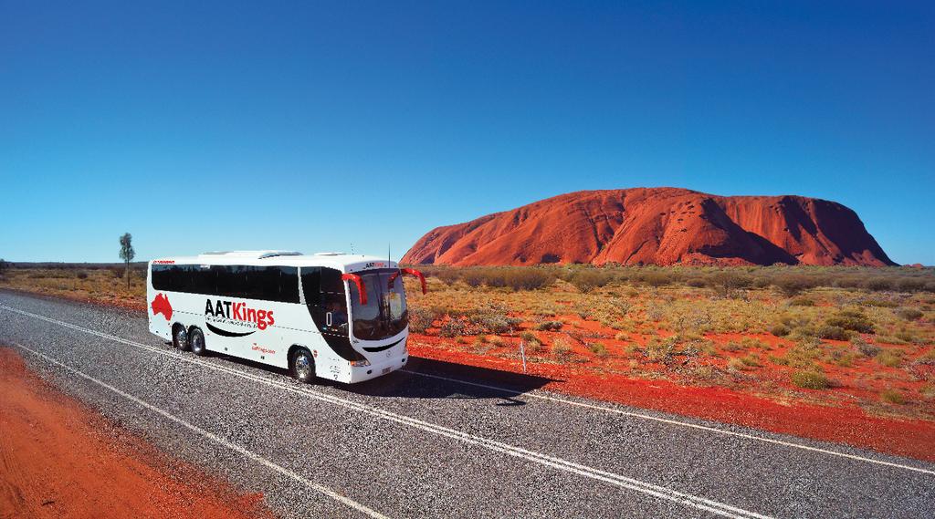 Stilvoll reisen Uluru Auf Ihrer Rundreise wird das Transportmittel in Abhängigkeit von der bereisten Region gewechselt. Unsere modernen Luxusreisebusse sind die am häufigsten genutzten Fahrzeuge.