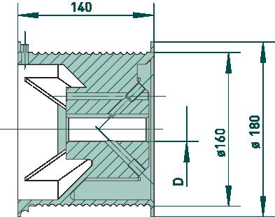 6.3 Seiltrommel Ø160mm Seil-Ø 6mm nutzbare Seillänge: