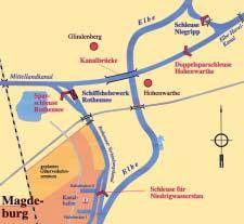 Das Bauvolumen beträgt rd. 0,5 Mrd. h. Die Kanalbrücke und die Doppelschleuse Hohenwarthe sollen 2003 fertiggestellt sein. Wasserstraßenkreuz Magdeburg 1.