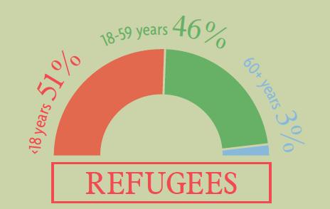 Zahlen und Entwicklungstrends 5 Globale Trends Etwa 51% aller Flüchtlinge weltweit sind Kinder und Jugendliche (UNHCR 2015).