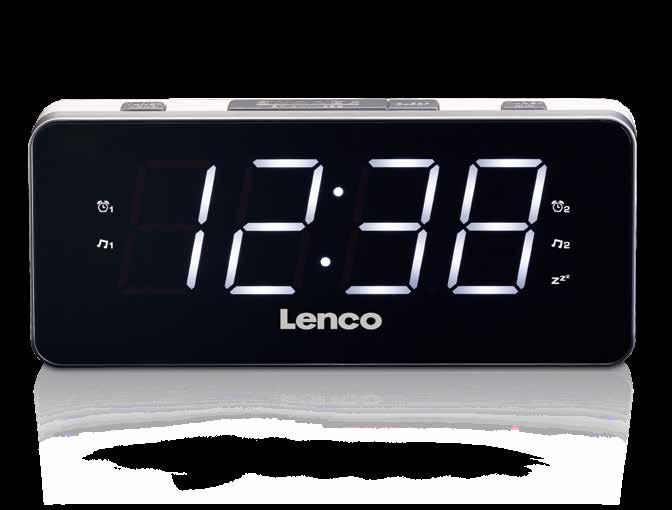 CR-18/CR-19 Clockradios Radiowecker 1,8 LEDS Side view Seitenansicht STEREO SOUND SNOOZE FUNC SLEEP TIMER LED DISPLAY 2x CR-18/CR-19 Specif ications PLL FM Clock Radio with