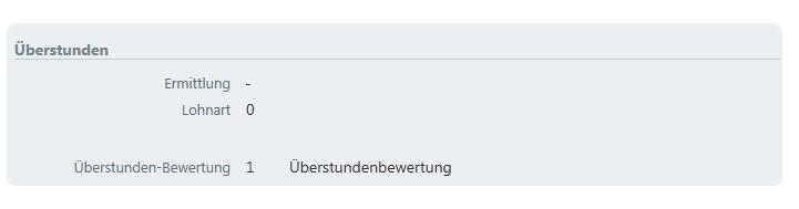 5.0 Automatische Bewertung von Überstunden STAMM > ZEITVERWALTUNG > ÜBERSTUNDEN-BEWERTUNG >,,+ Sollen Über- bzw.