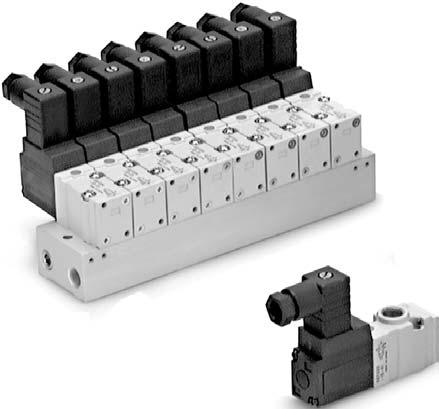 Direkt betätigtes /Wegelektromagnetventil Serie VK00 Kompakt mit hoher Durchflusskapazität Ventilbreite 8mm l n /min 4 (Standard: lanschversion) l n /min 96 (Standard: ) ür Vakuum verwendbar ( 0.